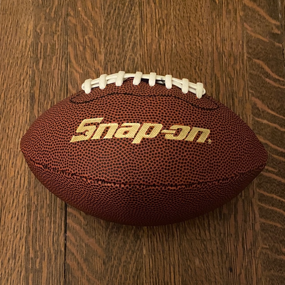 Snap-on Brown Leather Football with White Laces